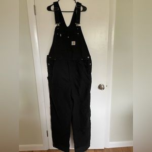 Black Carhartt Overalls, Mens Large (Tall)